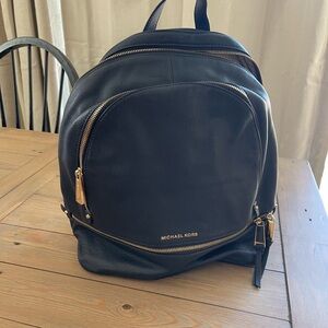 Michael Kors Navy Blue Leather Backpack